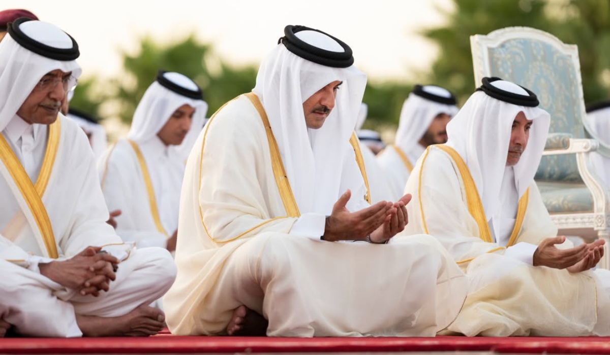 HH the Amir Performs Eid Al-Adha Prayers